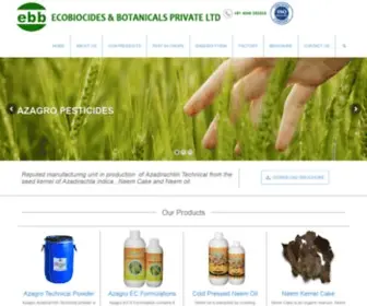 Ecobiocides.com(Ecobiocides & Botanicals) Screenshot