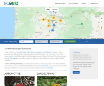 Ecobiz.org(Eco-Friendly Oregon Business Search) Screenshot