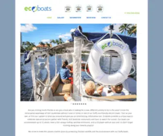 Ecoboatsfl.com(Cruise the waterways of Fort Lauderdale without noise or fumes in one of our Duffy eco) Screenshot