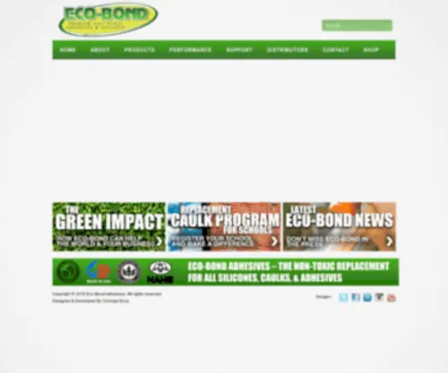 Ecobondadhesives.com(The Strongest Adhesive for a Greener Earth) Screenshot