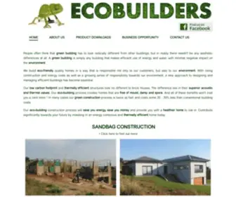 Ecobuilders.co.za(Sandbag Building) Screenshot