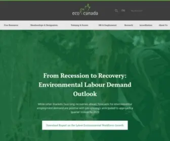 Eco.ca(Environmental Careers Organization of Canada) Screenshot