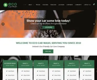 Ecocarwash.ie(Eco Car Wash will valet your vehicle while you shop or work. Irelands Eco Friendly car wash service) Screenshot