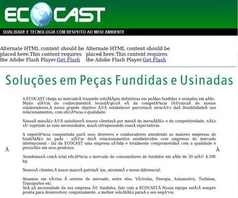 Ecocast.ind.br(QUALIDADE E TECNOLOGIA COM RESPEITO AO MEIO AMBIENTE) Screenshot