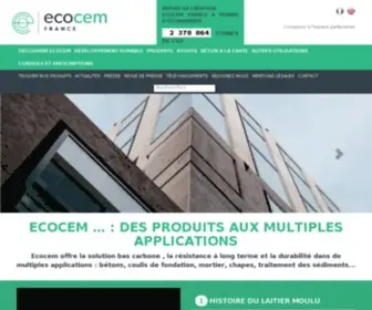 Ecocem.fr( Producteur de laitier moulu et ciment bas carbone) Screenshot
