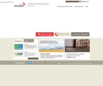 Ecocert.fr(Agir pour un monde durable) Screenshot
