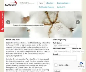 Ecocert.in(Act for a more sustainable world) Screenshot