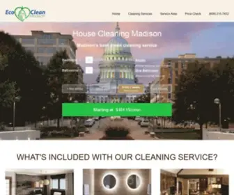 Ecocleanmadison.com(House Cleaning Madison) Screenshot