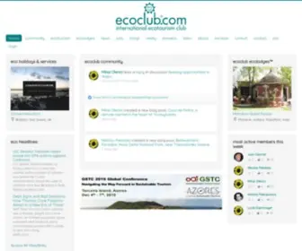 Ecoclub.com(Supporting green tourism professionals and jobseekers worldwide since 1999) Screenshot