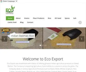 Ecoexport.in(Exporter of Grains) Screenshot