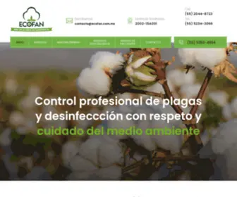 Ecofan.com.mx(Controlamos todo tipo de plagas) Screenshot