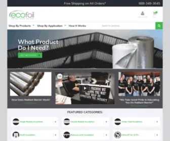 Ecofoil.com(Ecofoil Reflective Insulation) Screenshot