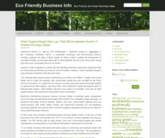 Ecofriendlybizinfo.com(Eco Friendly Business Info) Screenshot