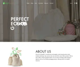 Ecofriendlyca.com(Reusable Cotton Drawstring Bags) Screenshot