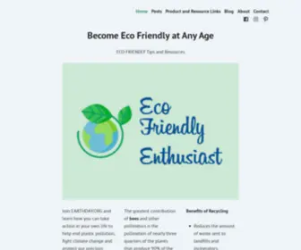 Ecofriendlyenthusiast.com(ECO FRIENDLY AT ANY AGE) Screenshot