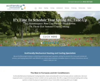 Ecofriendlyhvac.com(Heating Bloomington) Screenshot