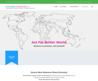Ecoglobalfoundation.org("Eco Economy" evolution towards "Future Economy) Screenshot