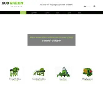 Ecogreenequipment.com(Tire Shredding Equipment & Rubber Recycling Machinery by Eco Green) Screenshot
