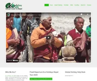 Ecoholidays.com.np(Eco Holidays Nepal) Screenshot