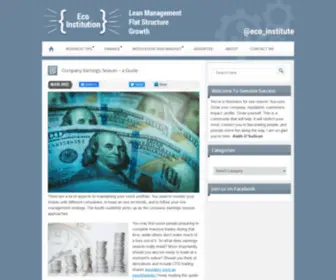Ecoinstitution.co.uk(Business and Management Blog) Screenshot