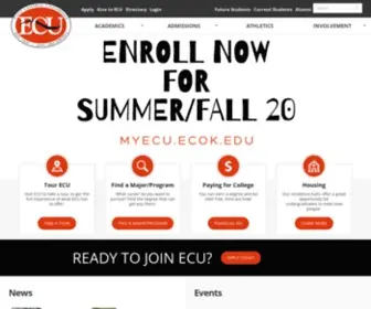 Ecok.edu(East Central University) Screenshot