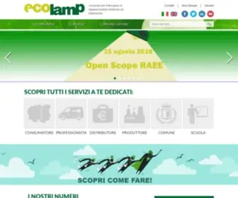 Ecolamp.it(Il consorzio per il corretto smaltimento dei rifiuti) Screenshot