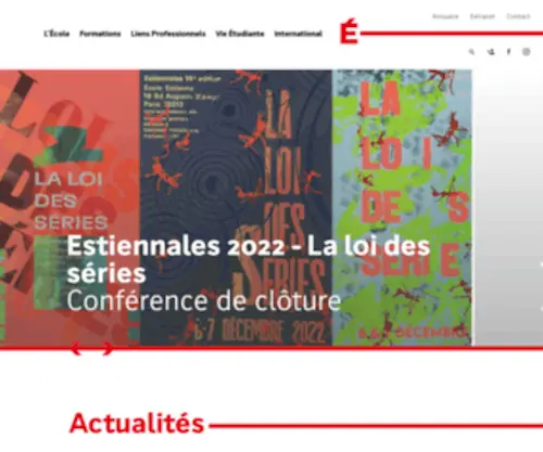 Ecole-Estienne.fr(École Estienne) Screenshot