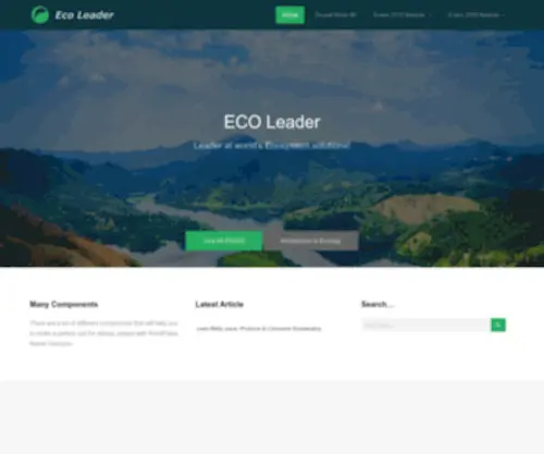 Ecoleader.org(Leader at world's Ecosystem solutions) Screenshot
