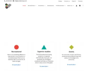 Ecoledecirque.com(École de cirque de Québec) Screenshot