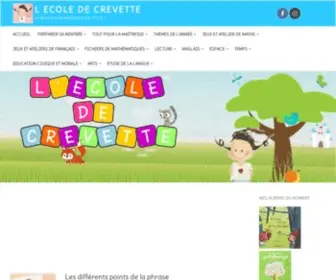 Ecoledecrevette.fr(L ecole de crevette) Screenshot