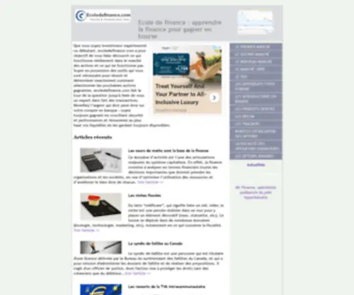 Ecoledefinance.com(Ecole de finance : marché financier & placements financiers pour gagner en bourse) Screenshot