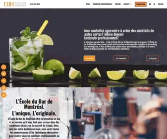 Ecoledubardemontreal.ca(Formations en bartending et mixologie) Screenshot
