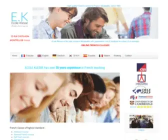 Ecoleklesse.com(Learn French in France. The best way to learn French) Screenshot