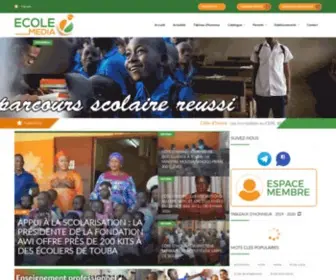 Ecolemedia.ci(1er SITE DIGITAL INTER ECOLE DE CÔTE D'IVOIRE) Screenshot