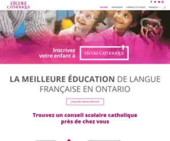 Ecolescatholiquesontario.ca(Écoles) Screenshot