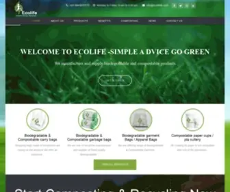 Ecolifellc.com(Biodegradable Packaging) Screenshot