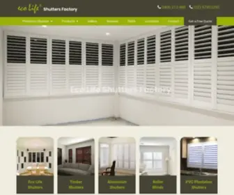 Ecolifeshutters.com.au(Plantation and Window Shutters Sydney) Screenshot