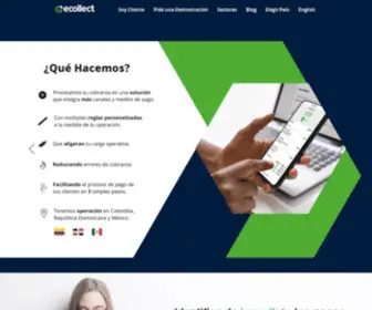 Ecollect.co(Ecollect plataforma de pagos y solución para conciliación de pagos) Screenshot