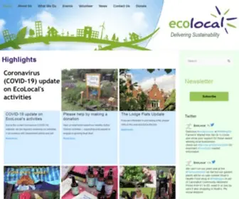 Ecolocal.org.uk(Delivering Sustainability) Screenshot