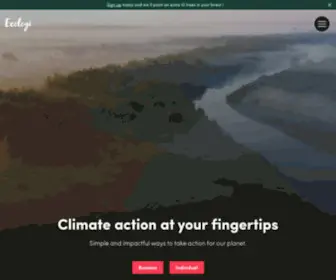 Ecologi.com(Take real climate action with Ecologi®) Screenshot