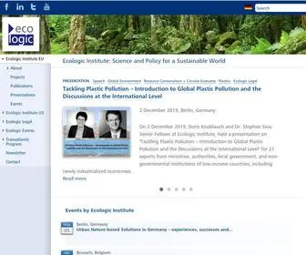 Ecologic.eu(Ecologic Institute) Screenshot