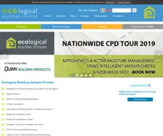 Ecologicalbuildingsystems.com(Eco-Friendly Building Products for Energy Efficient Homes) Screenshot