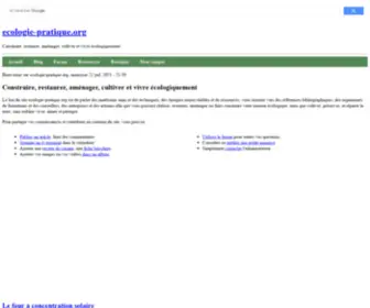 Ecologie-Pratique.org(Aménager) Screenshot