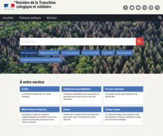 Ecologique-Solidaire.gouv.fr(Bienvenue sur le site des ministères Écologie Énergie Territoires) Screenshot