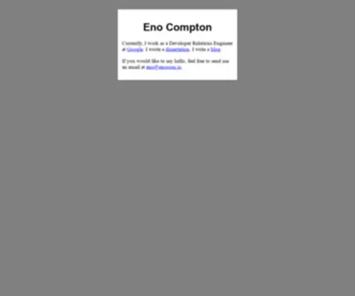 Ecom.com(The personal page of Eno Compton) Screenshot