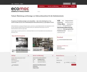 Ecomac.de(Ecomac Gebrauchtmaschinen GmbH) Screenshot