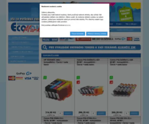 Ecomarket.cz(Úvodní stránka ) Screenshot