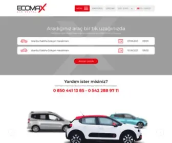 Ecomaxcarrental.com(İstanbul Havalimanı Kredi Kartsız Araba Kiralama) Screenshot