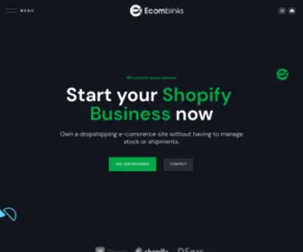 Ecombinks.com(Start your Shopify Dropshipping business in 2021) Screenshot