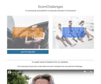 Ecomchallenges.com(Marketing Funnels Made Easy) Screenshot